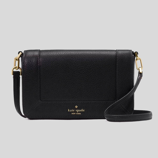 KATE SPADE Lena Mini Flap Crossbody Bag Black KH784