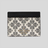 KATE SPADE Signature Spade Flower Small Slim Card Holder Black Multi KI371