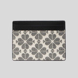 KATE SPADE Signature Spade Flower Small Slim Card Holder Black Multi KI371