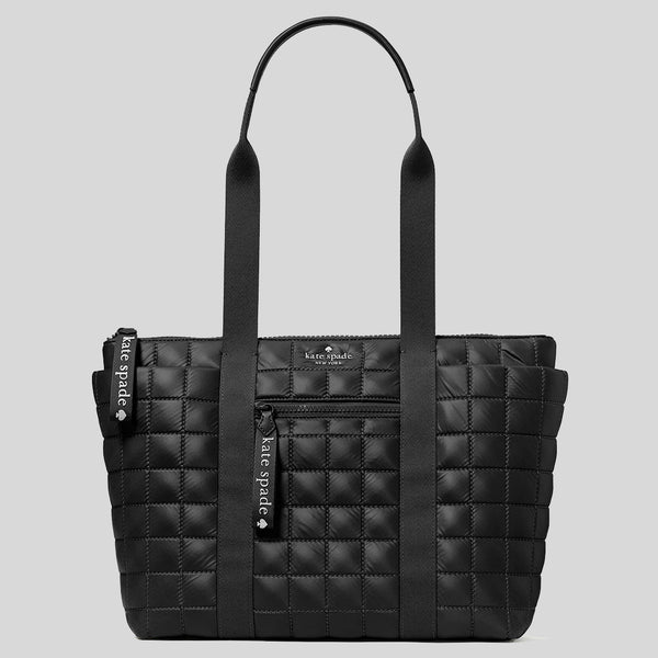 KATE SPADE Camden Quilted Medium Tote Black KI383