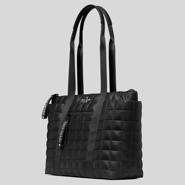 KATE SPADE Camden Quilted Medium Tote Black KI383