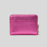KATE SPADE Natasha Metallic Pebbled Leather Chain Compact Wristlet Bikini Pink KI722