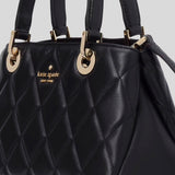 KATE SPADE Carey Small Quilted Sullivan Satchel Black KI849