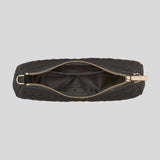 KATE SPADE Spade Flower Quilted Fabric Convertible Crossbody Bag Black KK077