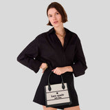 KATE SPADE Ellie Canvas Small Tote Black Multi KK098