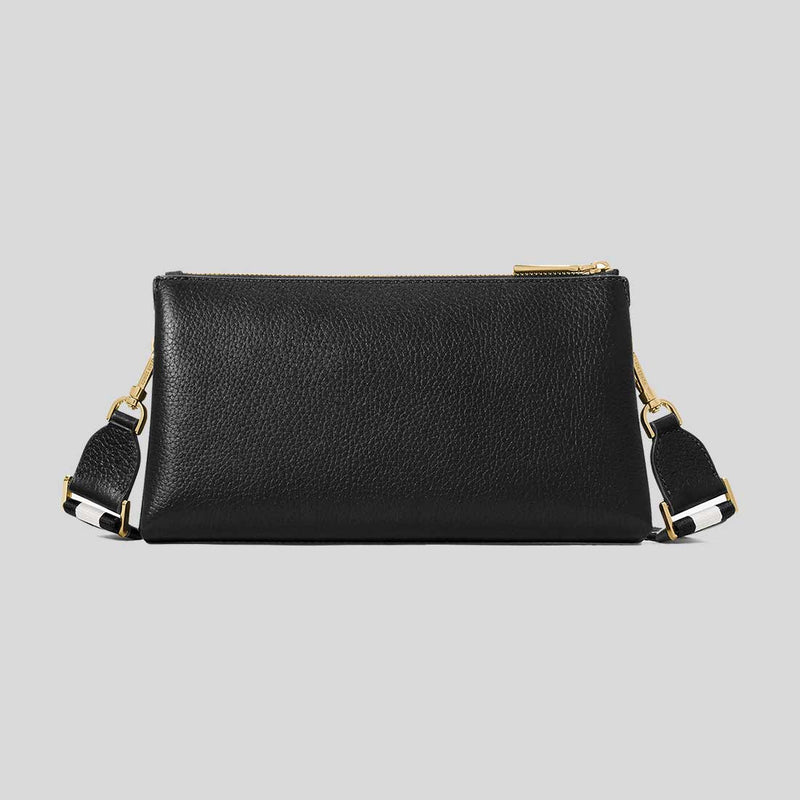 KATE SPADE Emma Pebbled Leather Mini Crossbody Bag Black KK257