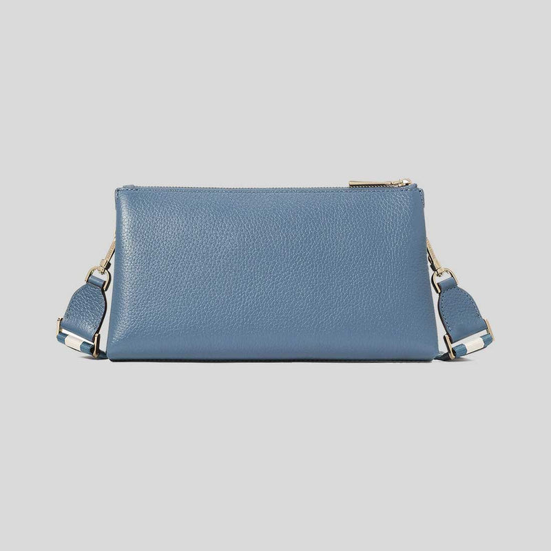 KATE SPADE Emma Pebbled Leather Mini Crossbody Bag Bluestone KK257