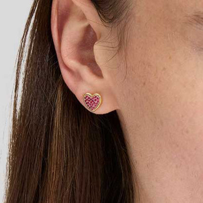 KATE SPADE With All My Heart Pavé Studs Red KK476