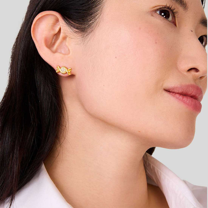 KATE SPADE Treat Yourself Candy Stud Earrings Clear/Gold KL105