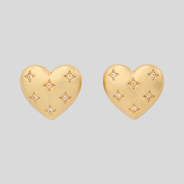 KATE SPADE My Precious Heart Studs Clear/Gold KL118