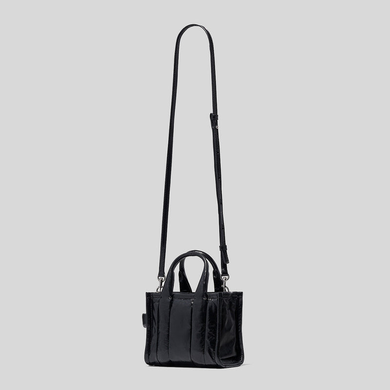 Marc Jacobs The Shiny Crinkle Leather Mini Tote Black H064L03FA22