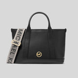 MICHAEL KORS Luisa Small Pebbled Leather Satchel Black 30R4G99T1L