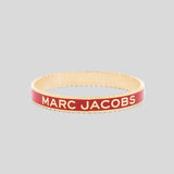 MARC JACOBS The Medallion Scalloped Wide Bangle Bracelet True Red Gold J105MT7PF22