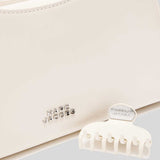 MARC JACOBS The Glam Claw Clip Shoulder Bag Cotton White 2P5HSH026H02