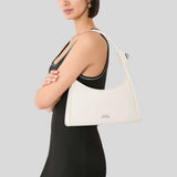 MARC JACOBS The Glam Claw Clip Shoulder Bag Cotton White 2P5HSH026H02
