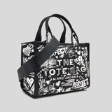 MARC JACOBS The Punk Scribble Canvas Small Tote Bag Black Multi 2S6HTT016H02