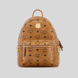 MCM Stark Side Studs Backpack in Visetos Cognac MMKEAVE16CO001