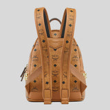 MCM Stark Side Studs Backpack in Visetos Cognac MMKEAVE16CO001