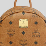 MCM Stark Side Studs Backpack in Visetos Cognac MMKEAVE16CO001