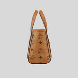 MCM X-Mini Toni Top-Zip Shopper In Visetos Cognac MWPFSMT03CO001