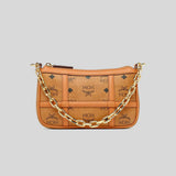 MCM Aren Shoulder Bag In Visetos Cognac MWSFSTA02CO001