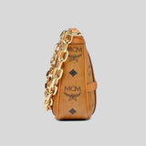 MCM Aren Shoulder Bag In Visetos Cognac MWSFSTA02CO001