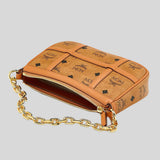 MCM Aren Shoulder Bag In Visetos Cognac MWSFSTA02CO001