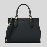 MICHAEL KORS Marilyn Medium Saffiano Leather Satchel Black 35F5G6AS2L