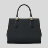 MICHAEL KORS Marilyn Medium Saffiano Leather Satchel Black 35F5G6AS2L