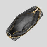 MICHAEL KORS Jet Set Travel Small Pebbled Leather Convertible Crossbody Bag Black 35F5GTVC5L