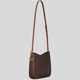 MICHAEL KORS Nayla Medium Signature Logo Messenger Bag Brown 35S6G5ZM2B