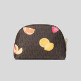 MICHAEL KORS Jet Set Travel Medium Printed Signature Logo Travel Kit Pouch Brown 35S6GTVT2V