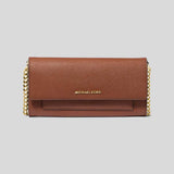 Michael Kors Jet Set Medium Saffiano Leather 2-in-1 Convertible Crossbody Bag Luggage 32S3GJ6C6L