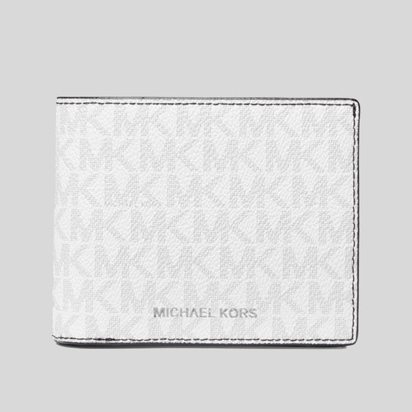 Michael Kors Greyson Billfold Wallet With Passcase Bright White 39F9LGYF2B