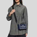 MARC JACOBS The Mini Bag In Printed Grained Leather Navy Multi 2R5SMN003S01