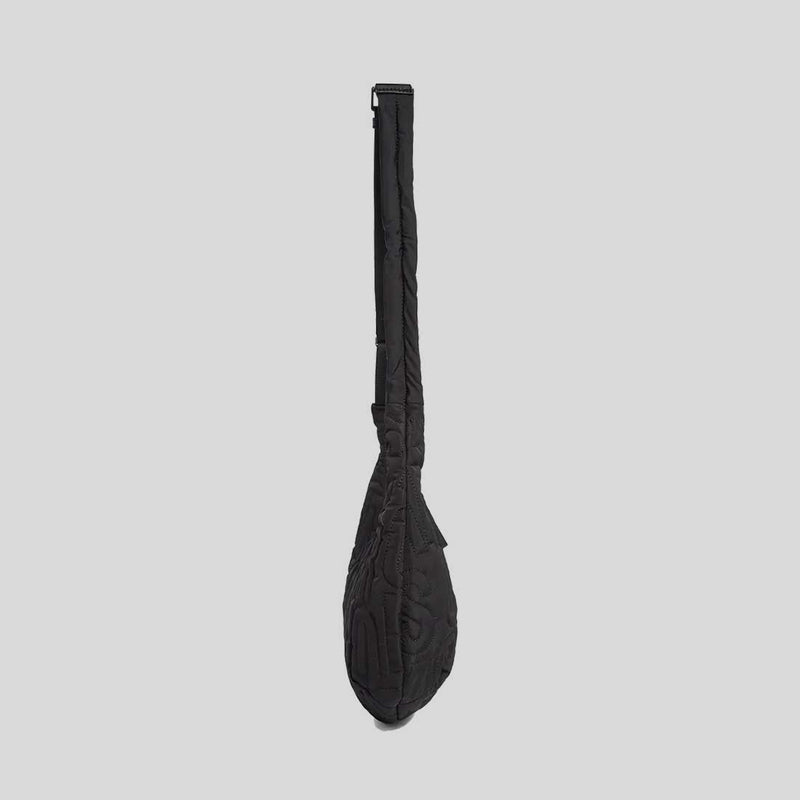 MARC JACOBS SMALL Jumbled Logo Workwear Nylon Shoulder Bag Black 4R4HSH018H02