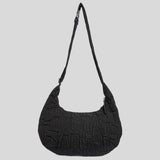 MARC JACOBS LARGE Jumbled Logo Workwear Nylon Shoulder Bag Black 4R4HCR001H02