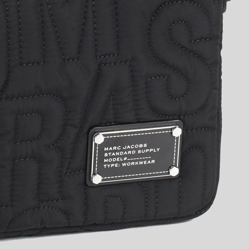 MARC JACOBS Nylon Logo Quilted 13 in Laptop Bag Black 4S4SCP001S02