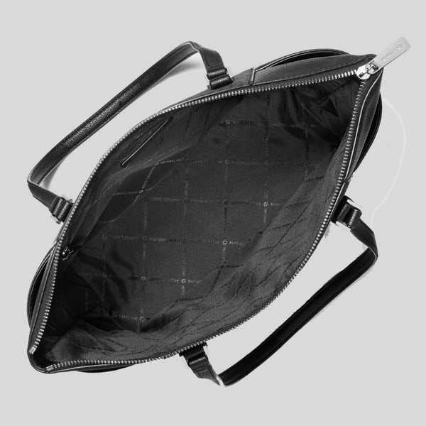 MICHAEL KORS Charlotte Tote In Signature Canvas Black 35T0SCFT3B