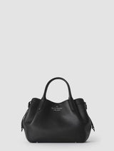 Black Kate Spade New York leather handbag with dual top handles