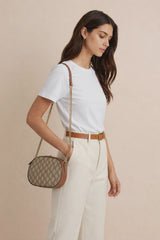 GUCCI GG Supreme Canvas Small Crossbody Bag Brown 779784