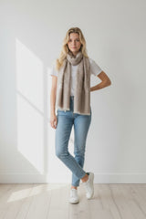GUCCI Large Signature Logo GGWEB Scarf/Wrap Beige 165904