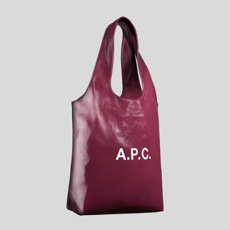 A.P.C. Ninon Small Tote Bag Burgundy PUABRM61861