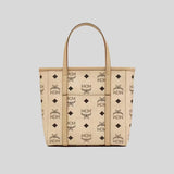 MCM Mini Toni Top-Zip Shopper In Visetos Beige MWPAATN04I8001