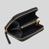 TORY BURCH Small Kira Diamond Quilted Zip-Around Wallet Black 159791