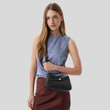 TORY BURCH Romy Zip Top Crossbody Bag Black 179955
