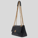 TORY BURCH Small Charlie Quilted Shoulder Bag Black 185829