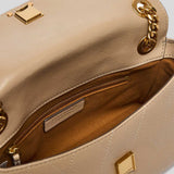 TORY BURCH Small Charlie Quilted Shoulder Bag Soft Cement 185829
