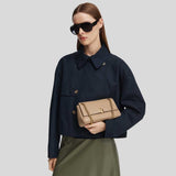TORY BURCH Small Charlie Quilted Shoulder Bag Soft Cement 185829
