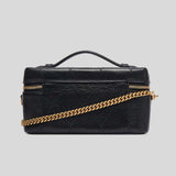 TORY BURCH Charlie Quilted Vanity Case Black 186036